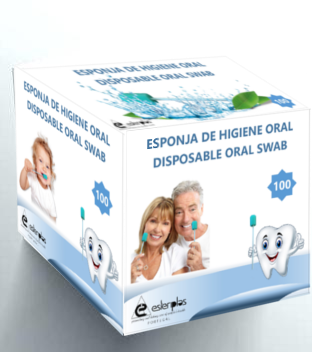 Oral foam swabs -  in printed cardbox